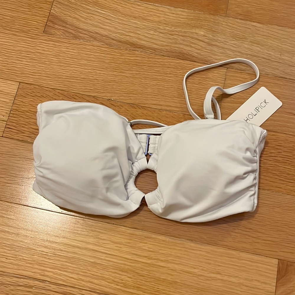 NWT Holipick Bandeau Bikini in White